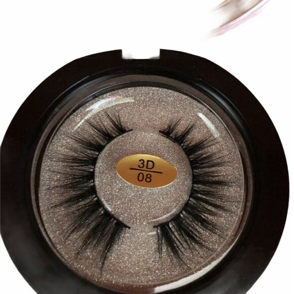 Handmade 3D Mink Lashes #8 Long Thick Eyelashes Extension 100% Real Mink - Picture 2 of 4